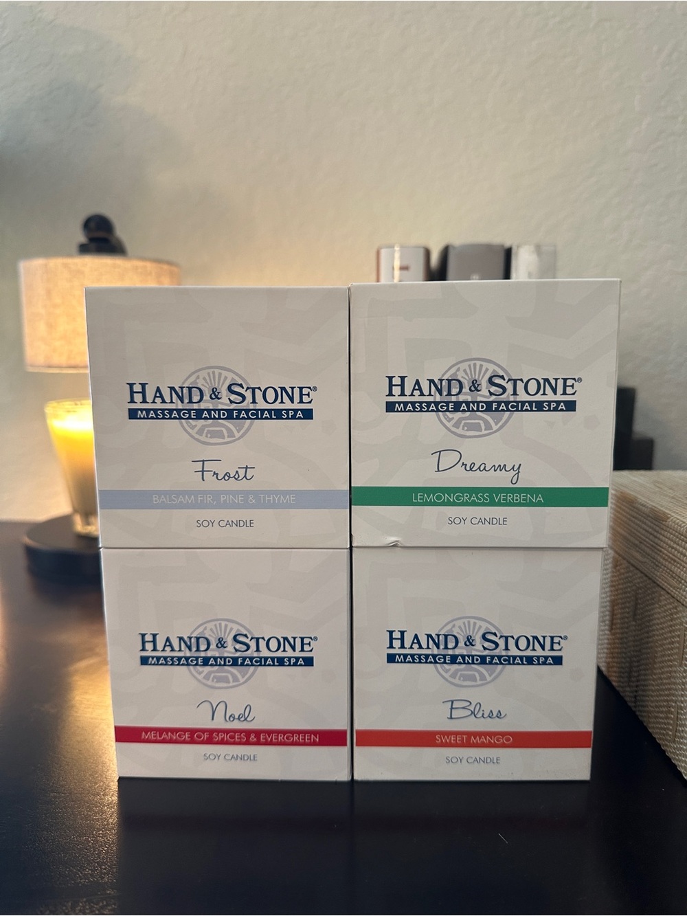 Hand & Stone Soy Candle Bundle (4) | Spa Collection